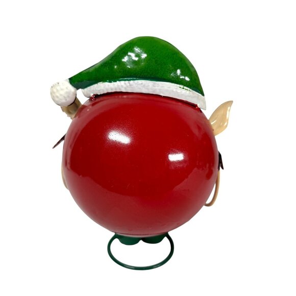 Pier 1 Christmas Elf Santas Helper Metal Wobble Bobble Head Spring Figurine 8" - Picture 3 of 6